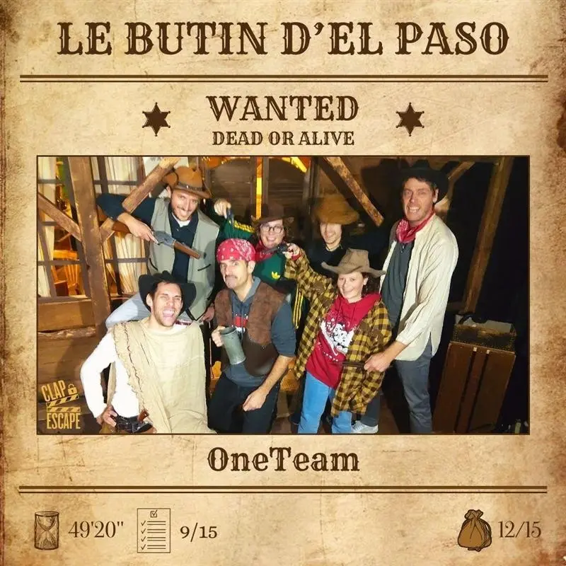 L'équipe OneMW réunie lors d'un escape game sur le thème du Far West